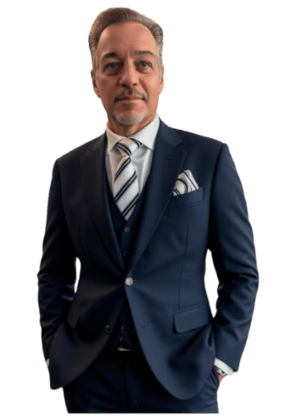 Frank Salvatore photo in dark blue 3 piece suit - 2025 no background